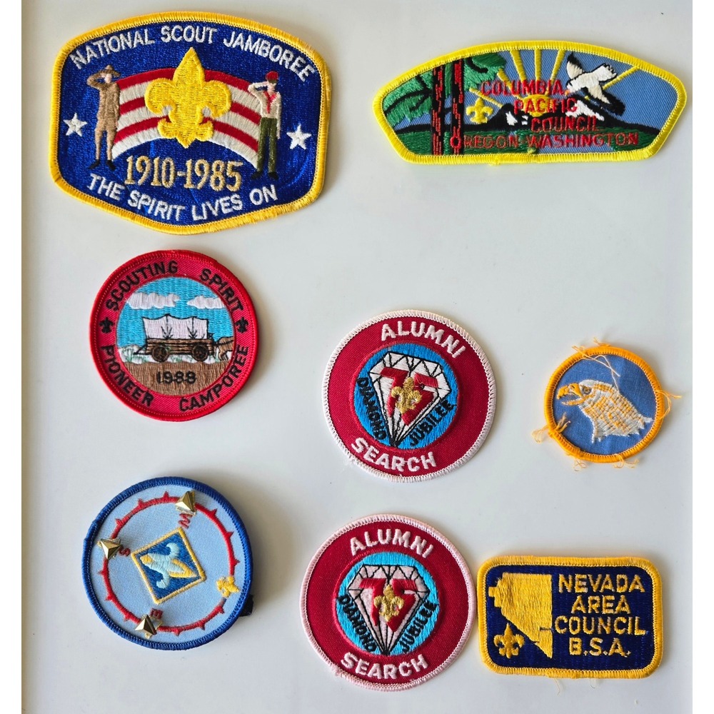 Boy Scouts of America Vintage Patches: Lot of 8C Different Shapes‎